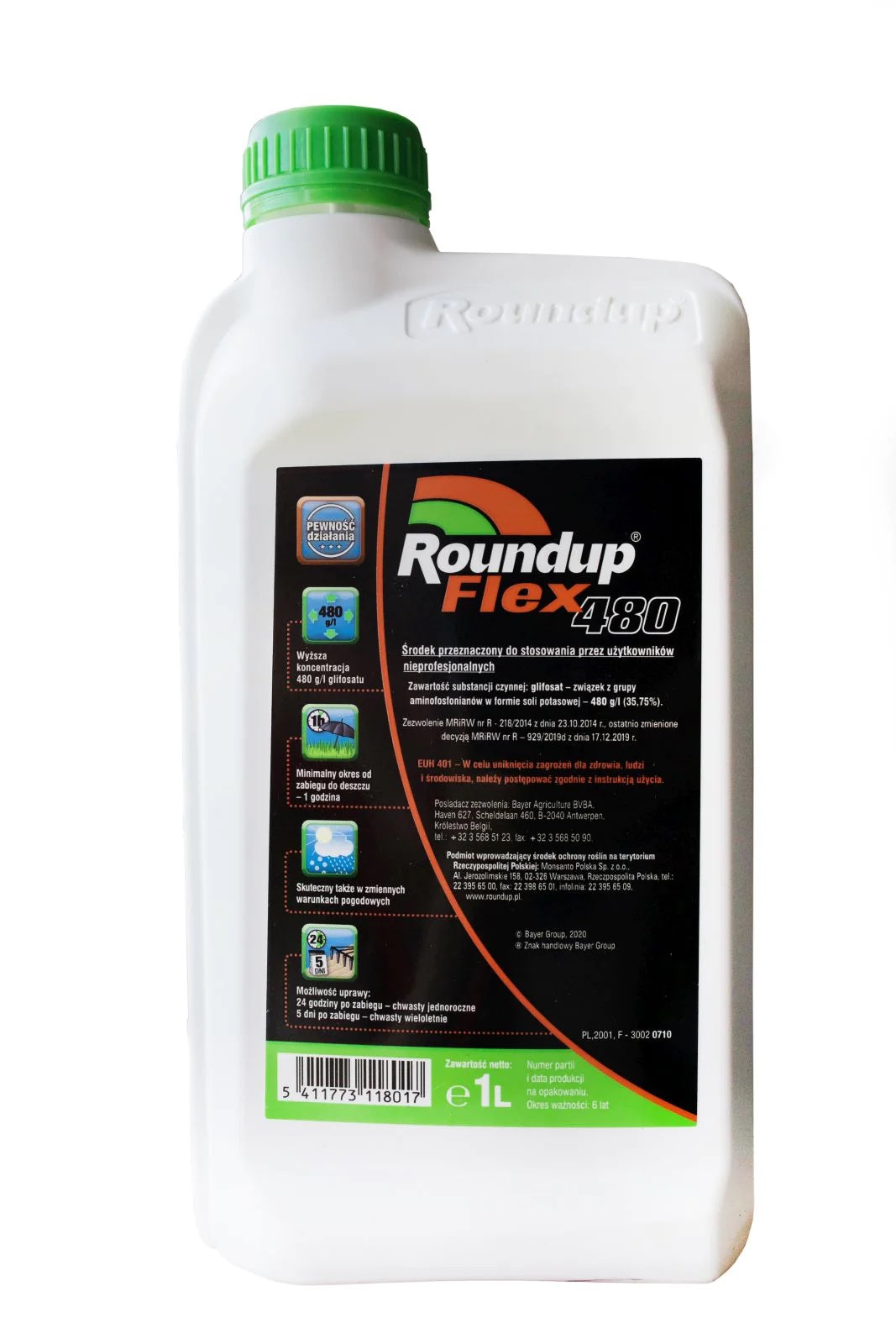 Roundup Flex 480 Glyfosaatherbicide 1L