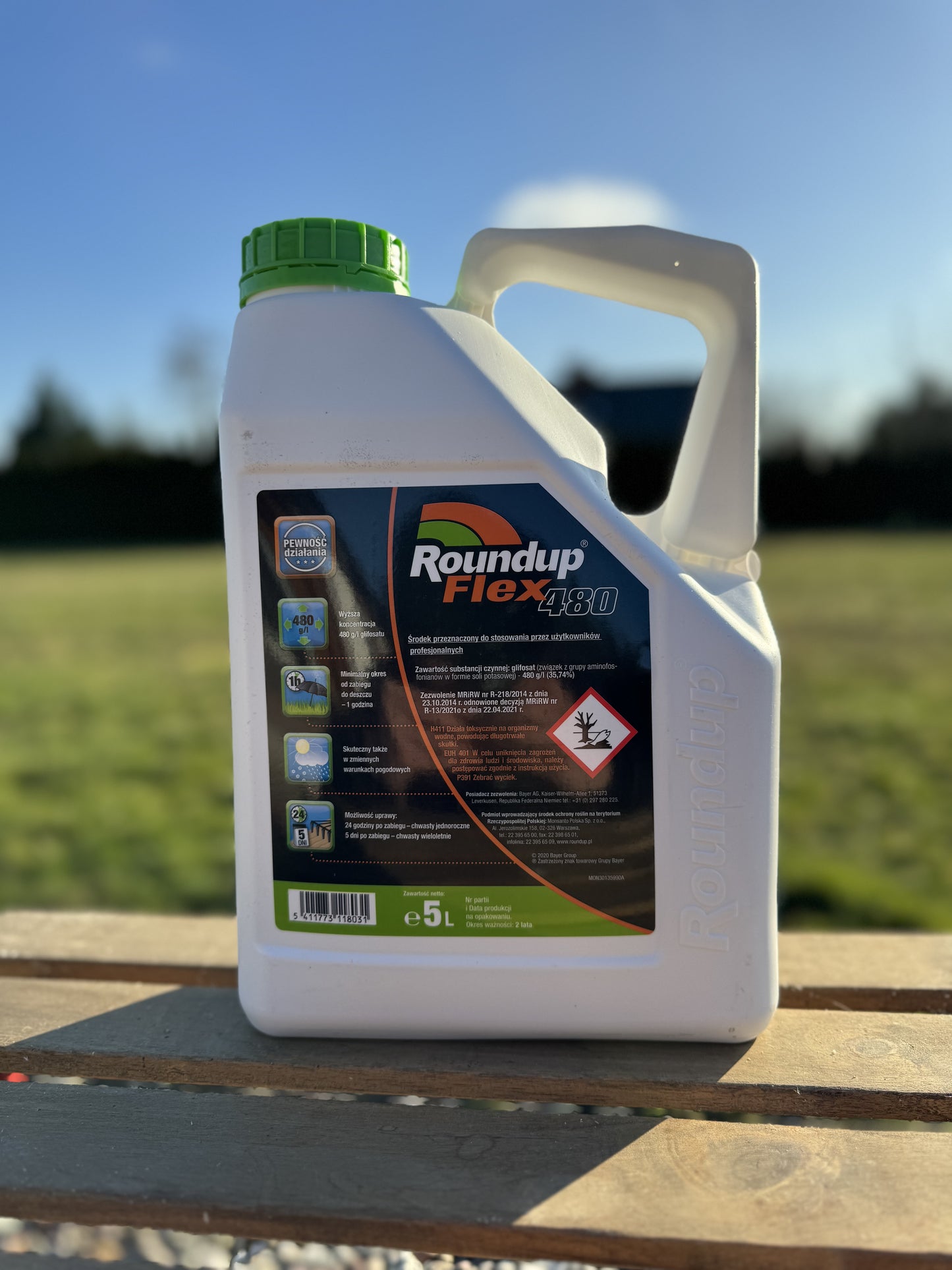 Roundup Flex 480 Glyphosat-Herbizid 5L 