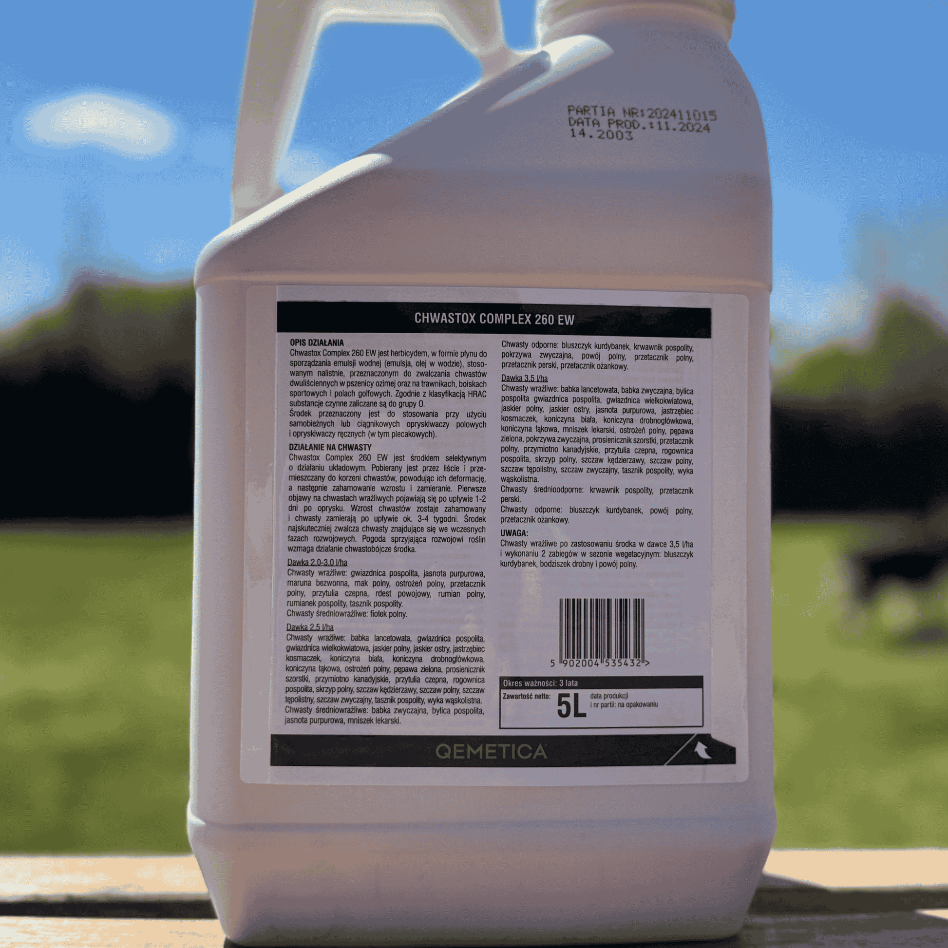 Chwastox Complex 260EW 5L Herbicide - Friend of Gardeners  
